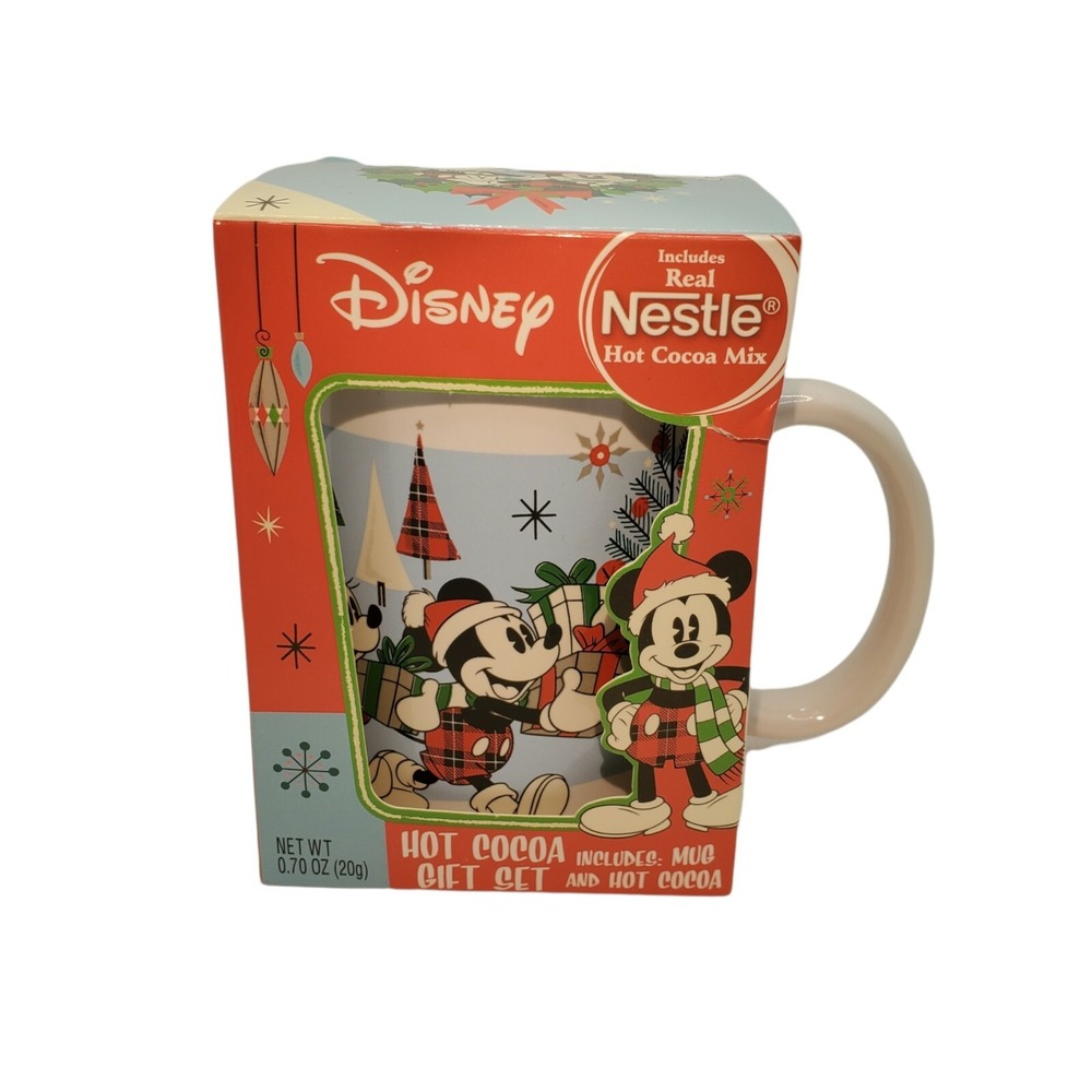 Disney Mickey Minnie Donald Christmas Coffee Tea Mug Cup Nestlรฉ Hot Cocoa